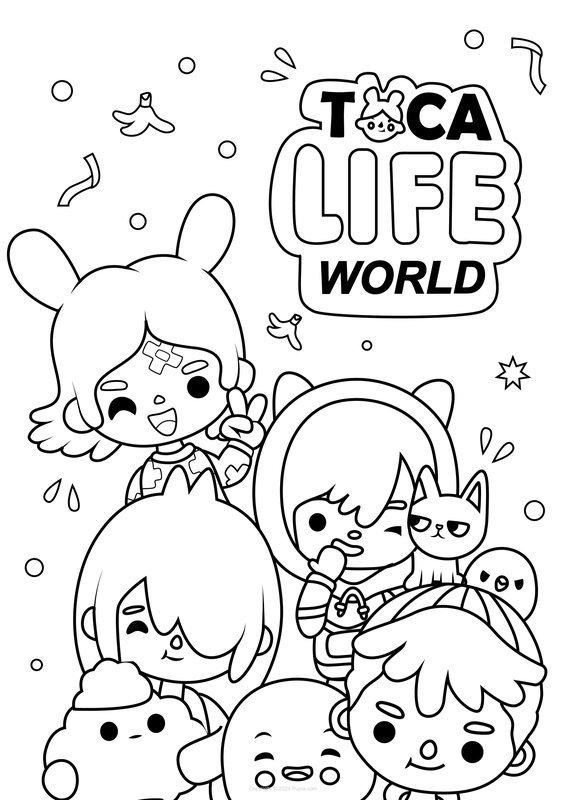 Feuille de coloriage Toca Life World