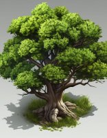 Trees coloring page for children