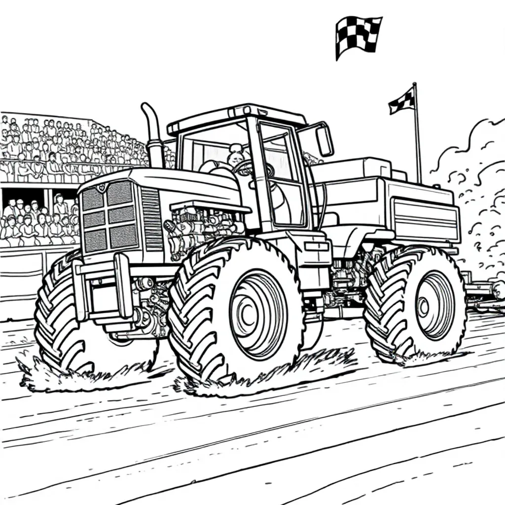 Trekker kleurplaten voorbeeld