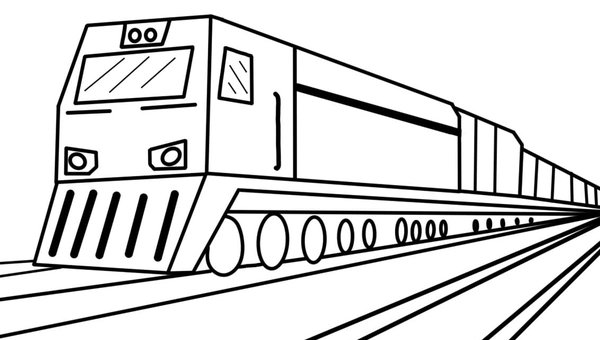 Tren De Mercancias coloring page for children