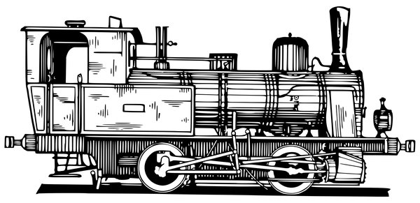 Tren De Vapor De Epoca coloring page for children