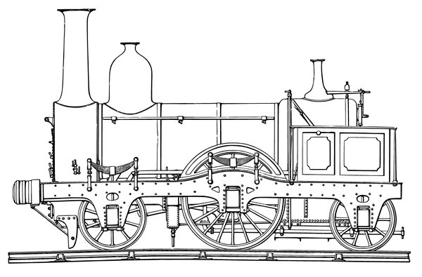 Tren De Vapor Detallado coloring page for children