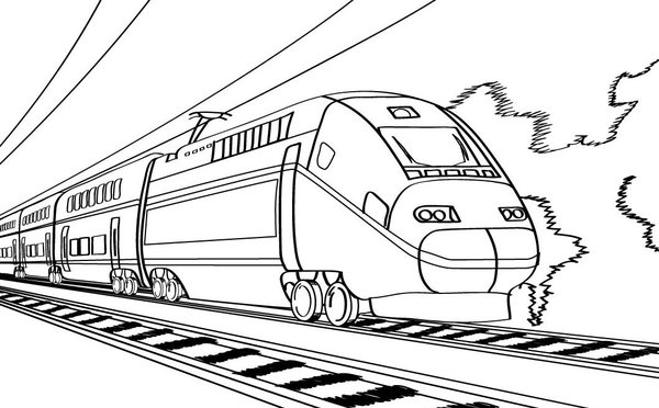 Tren Que Circula Rapido coloring page for children