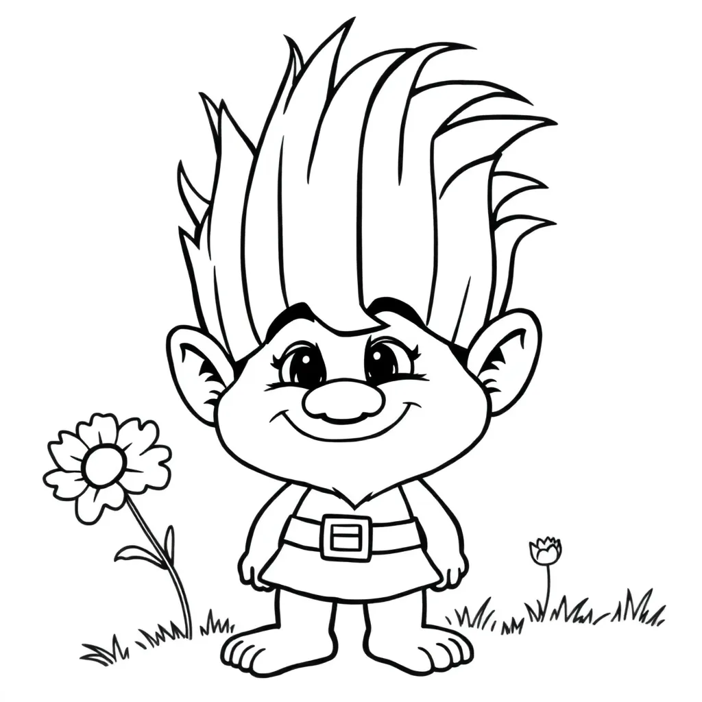 Trolls Poppy Muziek Creatief Kindertekening coloring page for children