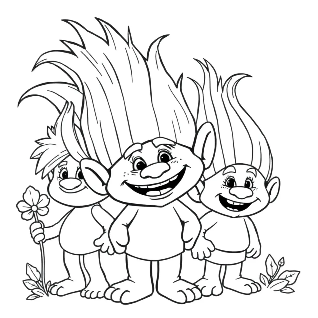 Trolls Poppy Muziek Creatief Kindvriendelijk coloring page for children