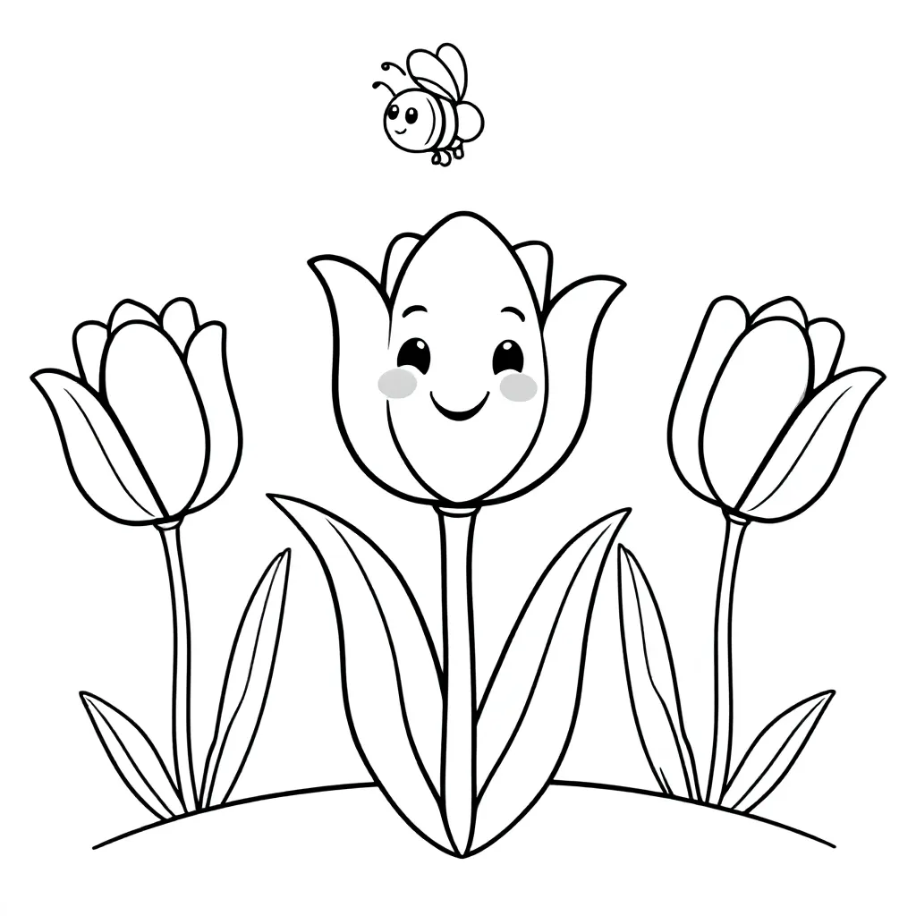 tulpen coloring page for children