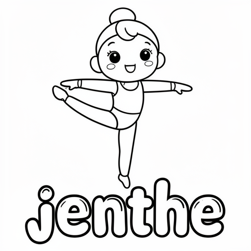 Turnmeisje kleurplaten voorbeeld