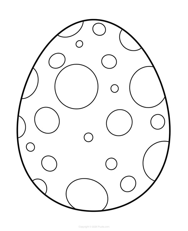 Œuf de Pâques avec motif circulaire coloring page for children