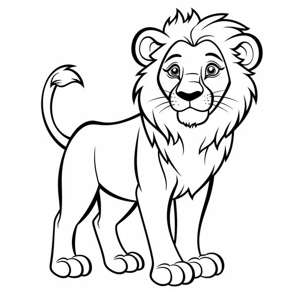 Un Leon Orgulloso coloring page for children