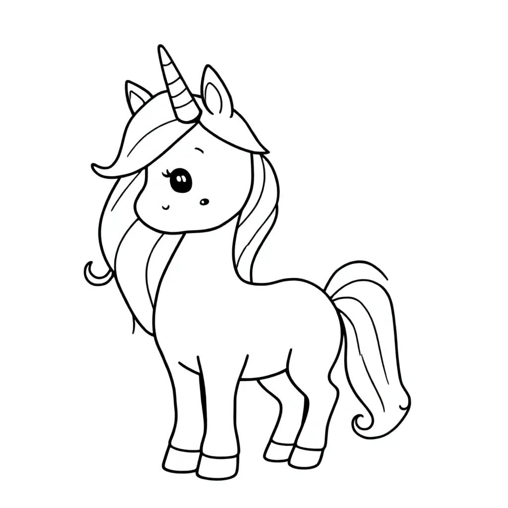 Unicorn kleurplaat voor kinderen