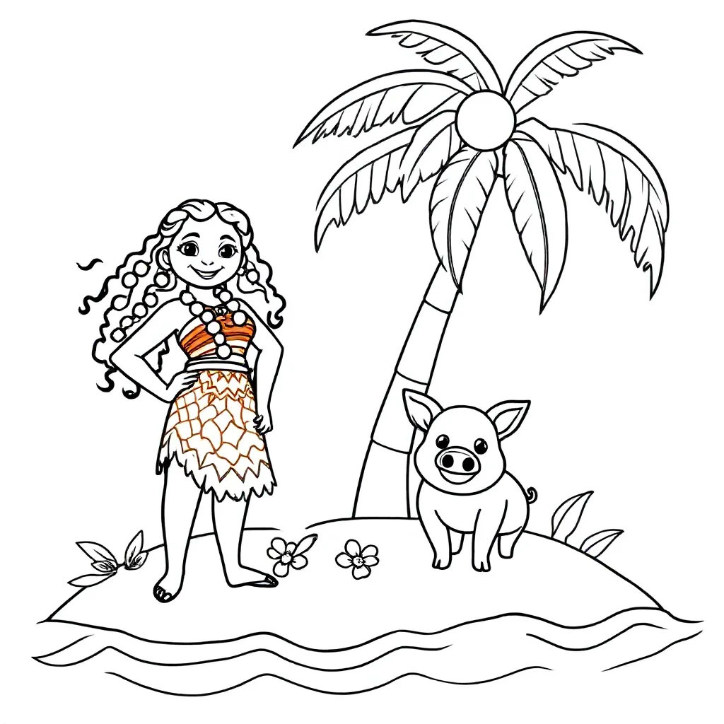 Vajana Kleurplaat coloring page for children