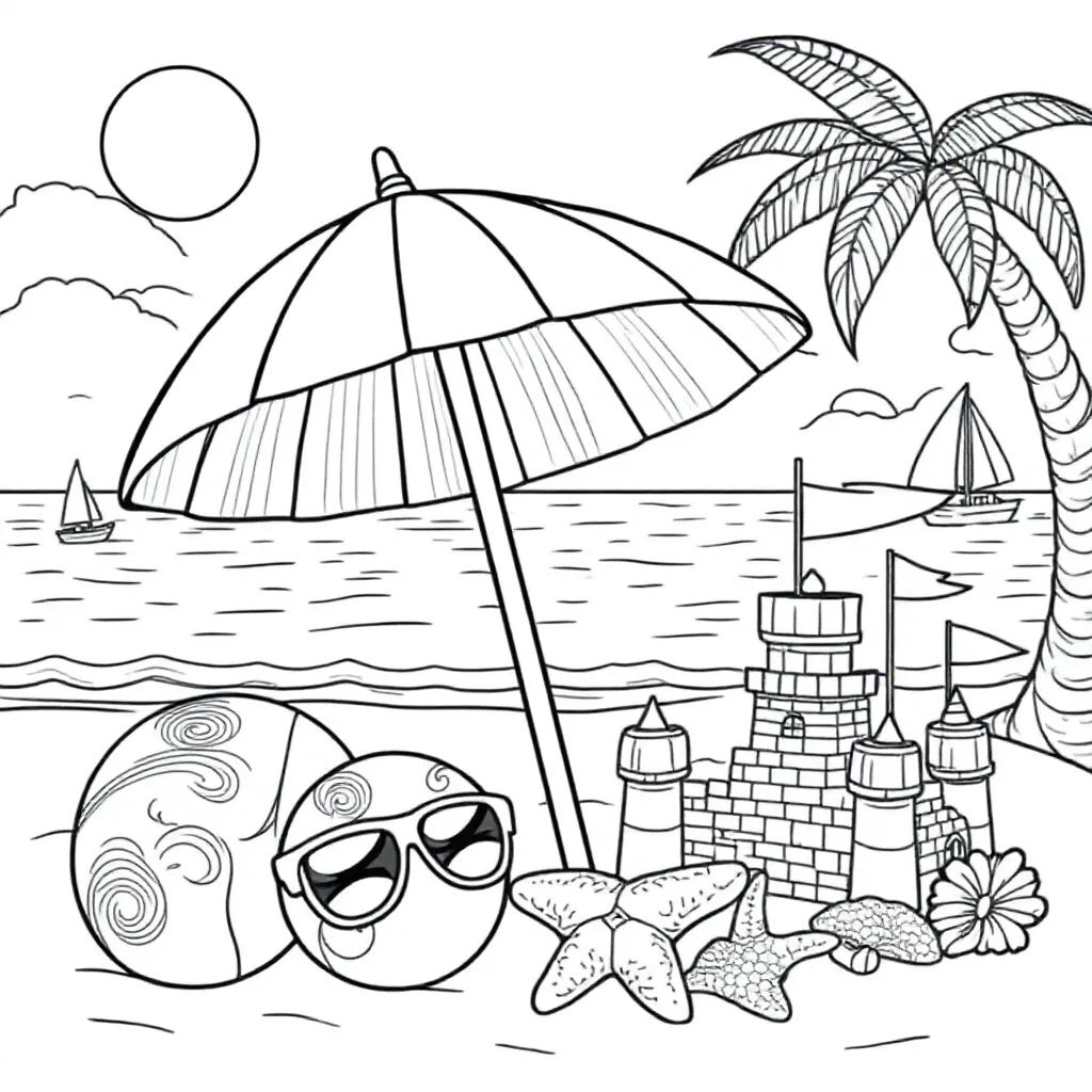 vakantie coloring page for children