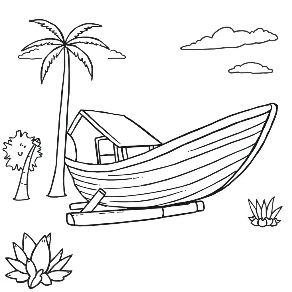 Vakantie Strand Zomer Avontuur Creatief coloring page for children