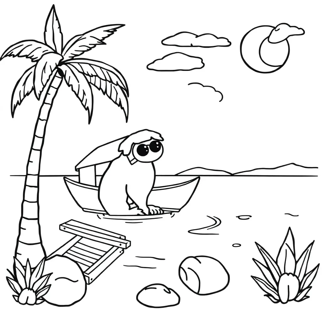 Vakantie Strand Zomer Creatief Kinderen coloring page for children