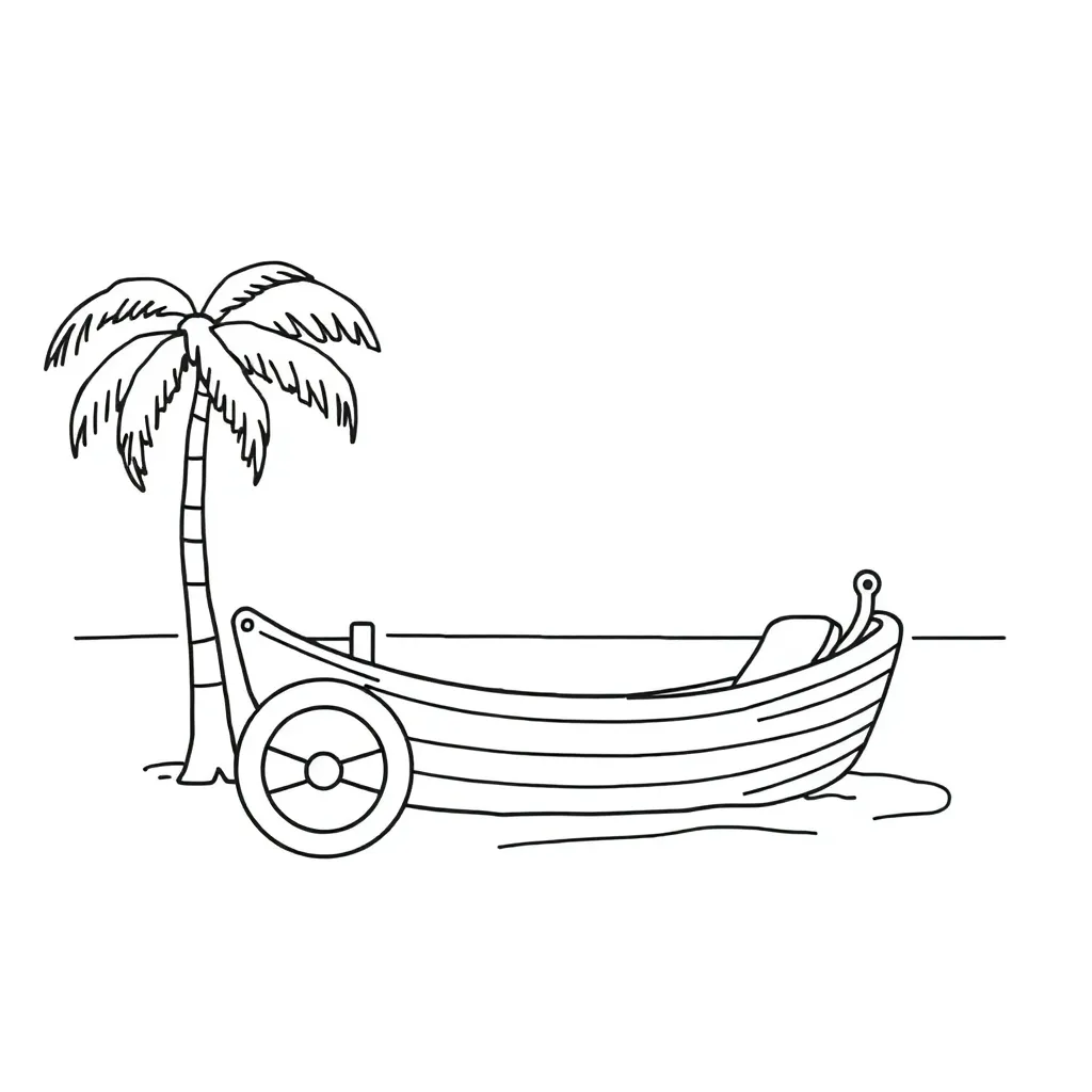 Vakantie Strand Zomer Kinderen Creatief coloring page for children