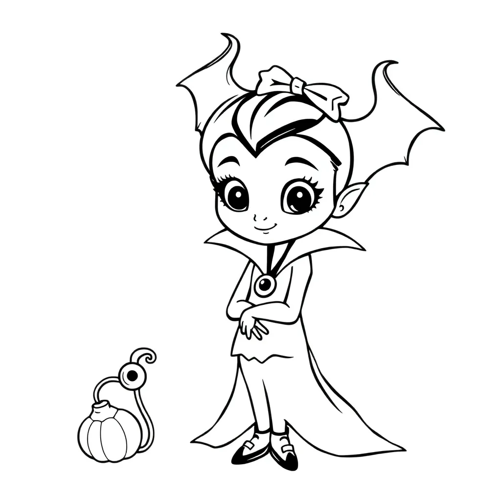 Vampirina Tekenfilm Spookjes Grappig Cartoon coloring page for children