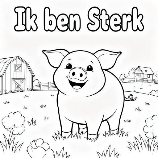 Varken kleurplaat voor kinderen