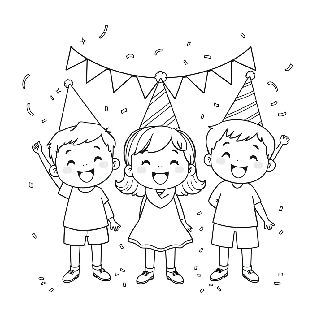 Free Birthday Party Coloring Pages for Kids - Fun & Creative Coloring Pages