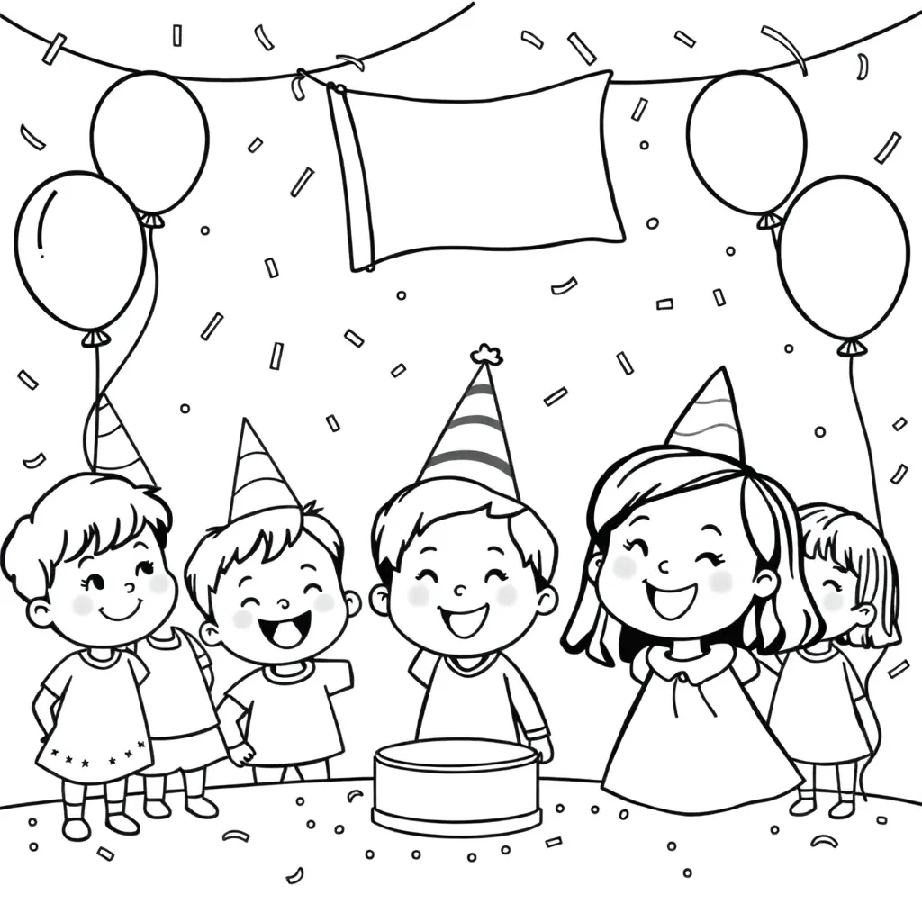 Free Birthday Coloring Pages for Kids - Fun, Festive, Creative