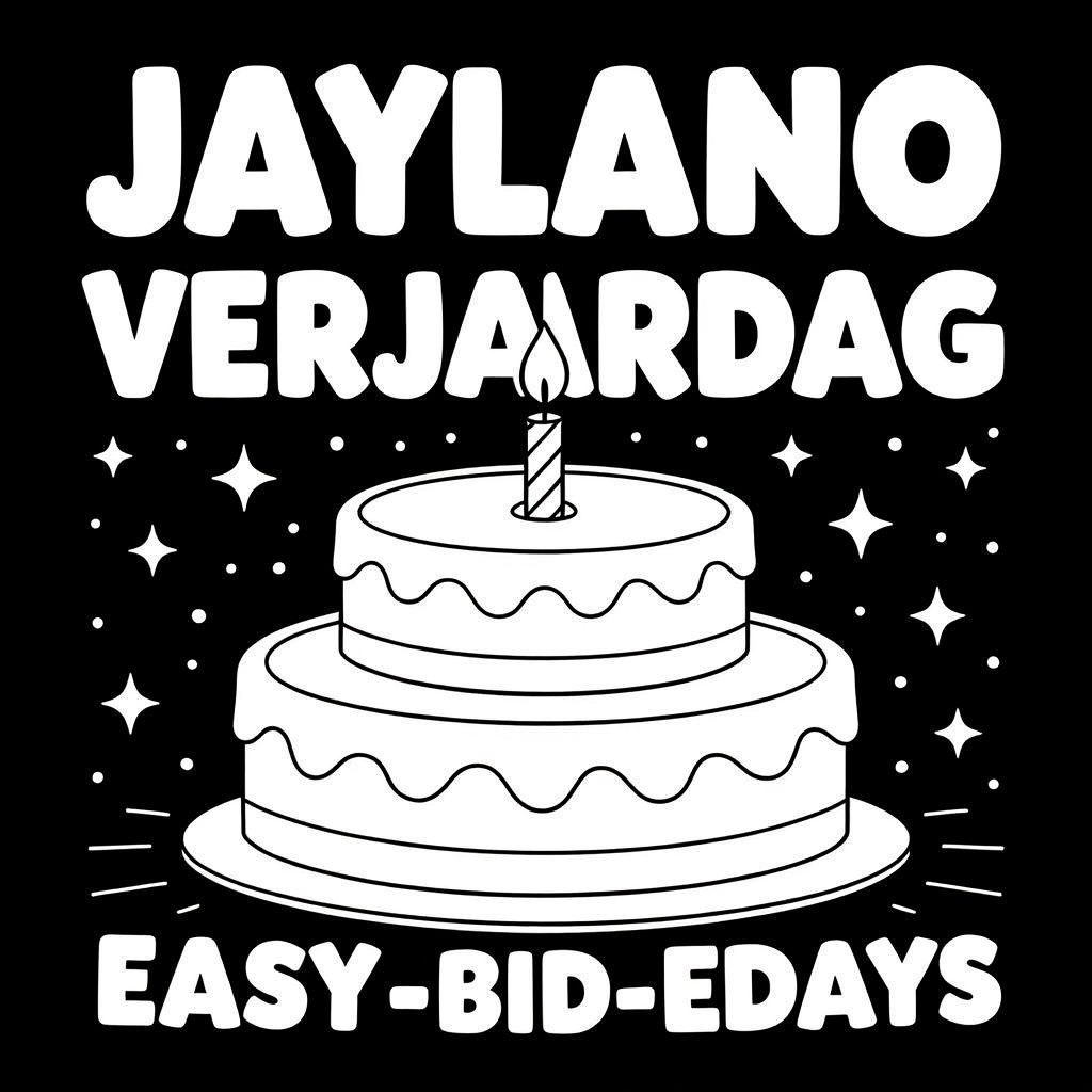 verjaardag coloring page for children