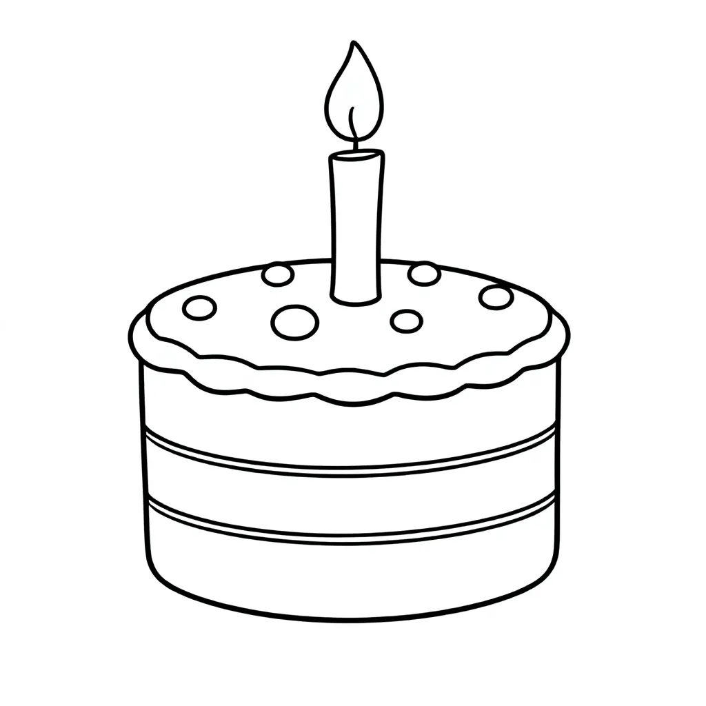 Verjaardag kleurplaat voor kinderen