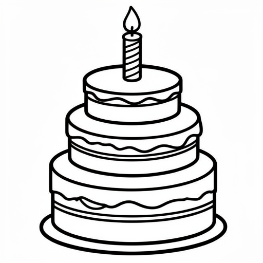 verjaardag kleurplaat