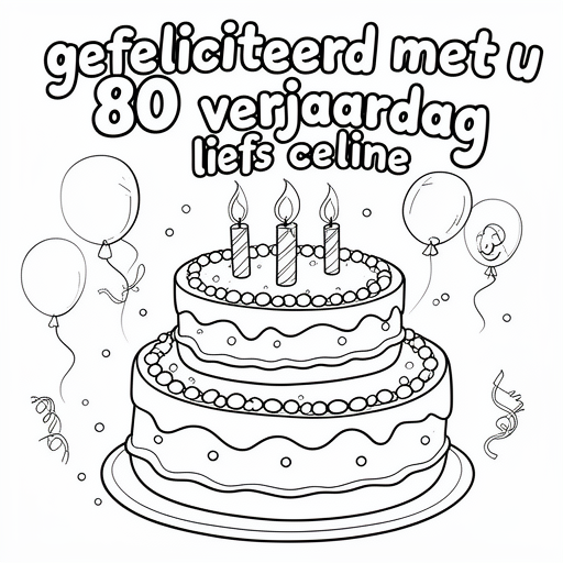 verjaardag kleurplaat