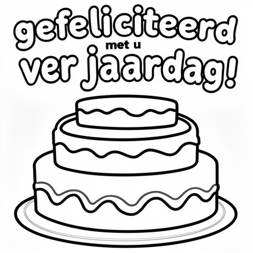 verjaardag kleurplaat