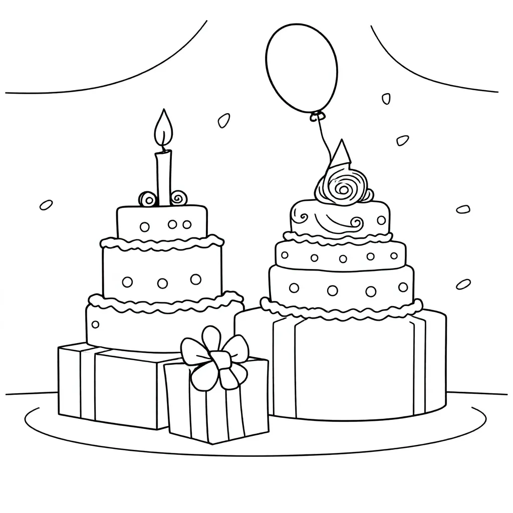 verjaardagskaart 66 coloring page for children