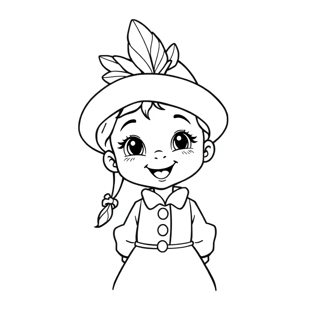Verkleed Als Piet coloring page for children