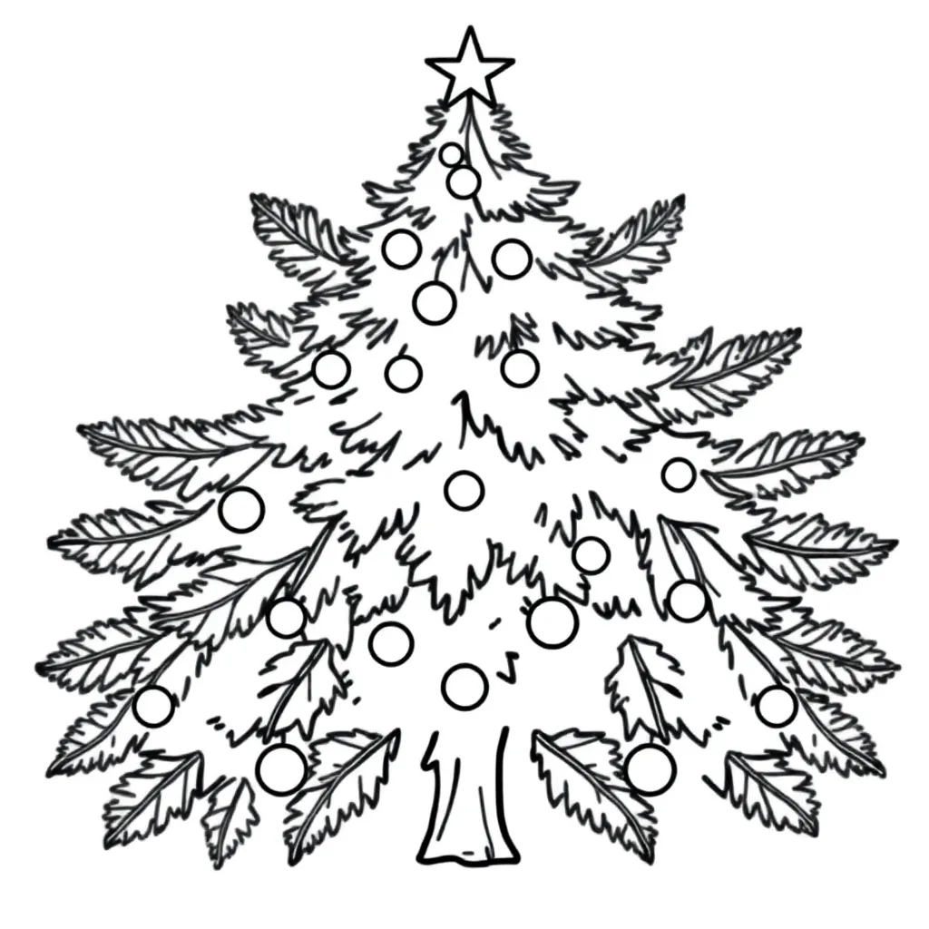 Free Printable Christmas Tree Coloring Page, Holidays, Christmas, Seasons, Si