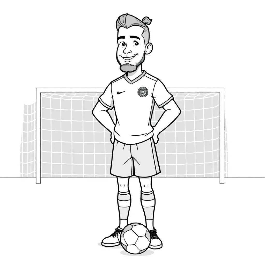 Virgel van dijk kleurplaat voor kinderen