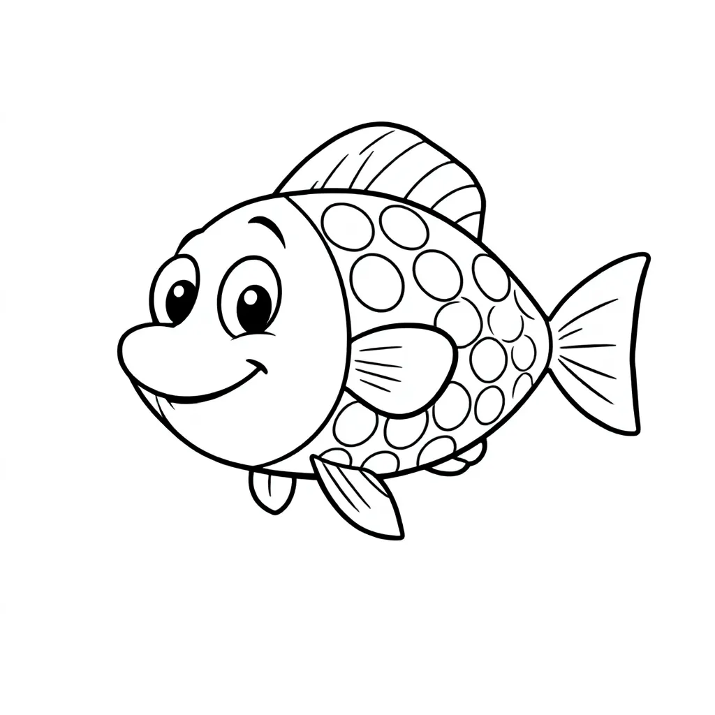 Feuille de coloriage gratuite Poisson pour enfants