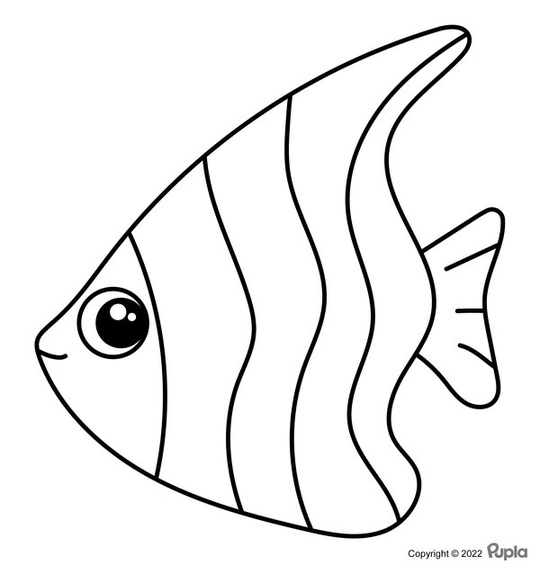 Vis Makkelijk Schattig coloring page for children