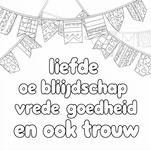 vlaggetjes kleurplaat voor kinderen