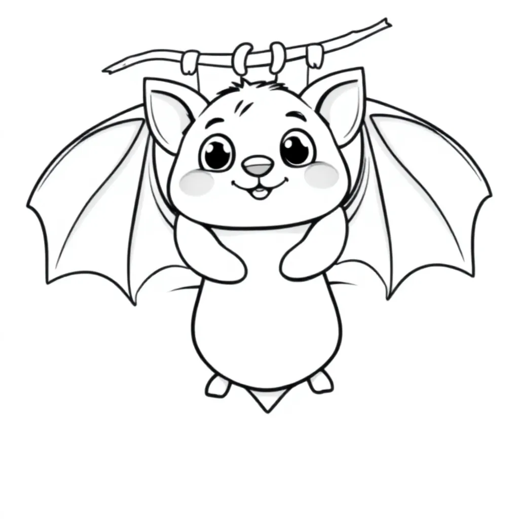 Vleermuis coloring page for children