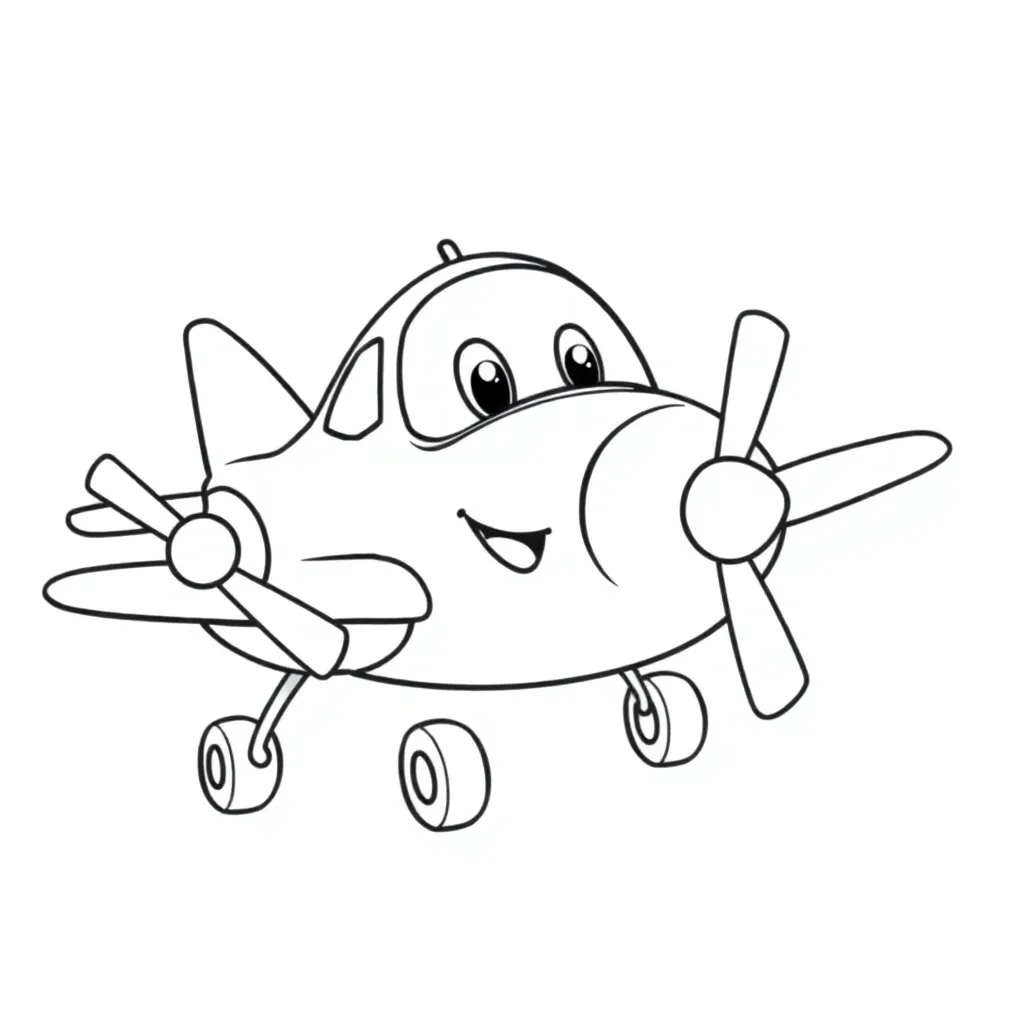 Malvorlage Kostenloser Flugzeug Dusty Cartoon Abenteuer Freundlich Malvorlage