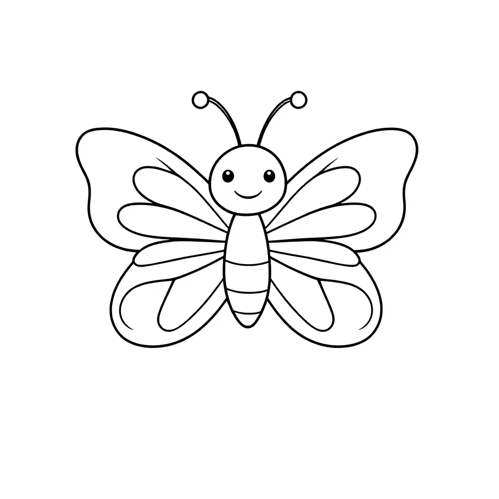 vlinder coloring page for children
