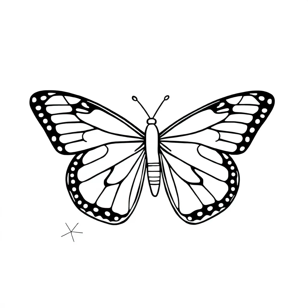 Vlinder Natuur Insect Kleurrijk Creatief coloring page for children