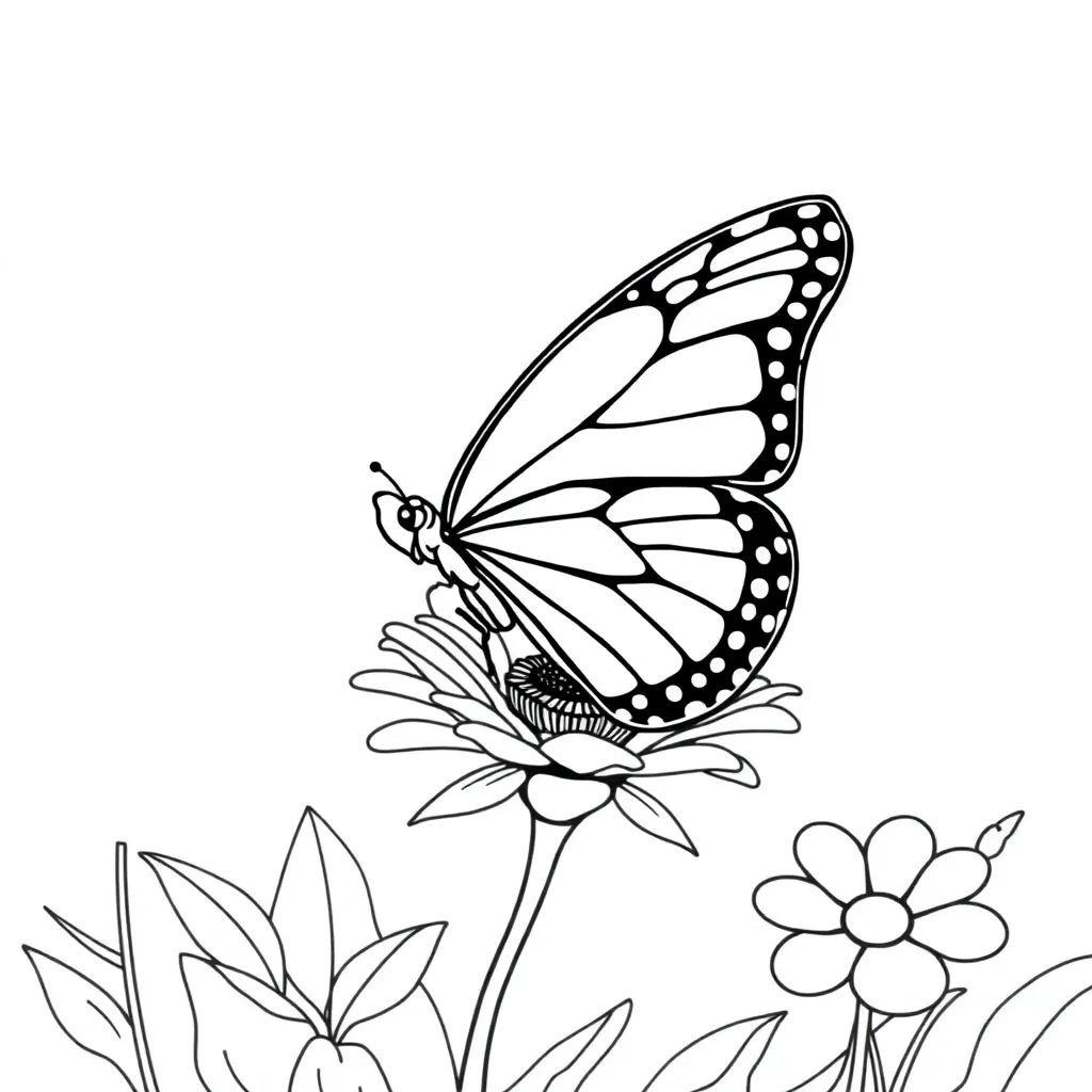 Vlinder Natuur Insect Kleurrijk Creatief coloring page for children