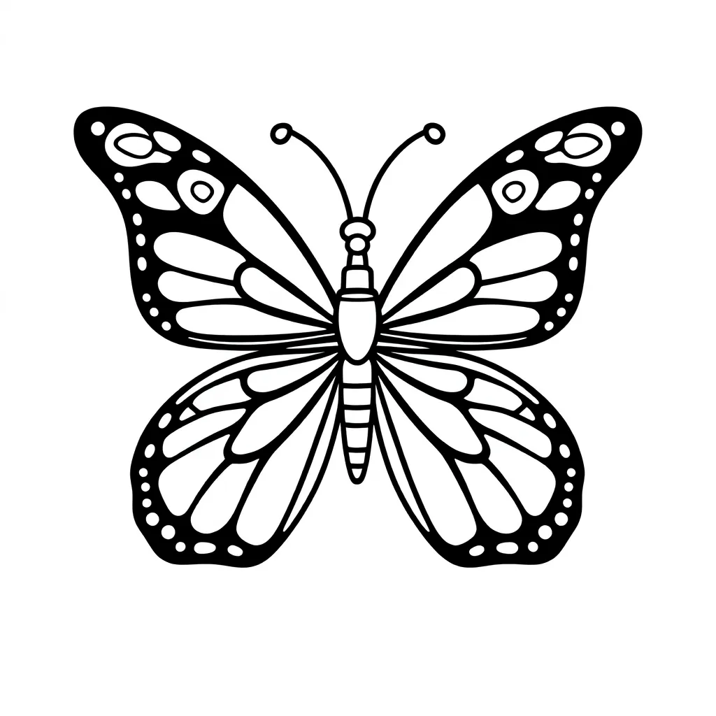 Vlinder Natuur Lente Tekenen Creatief coloring page for children