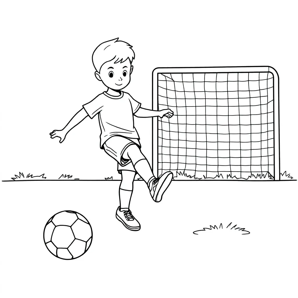 Feuille de coloriage gratuite de Football pour enfants