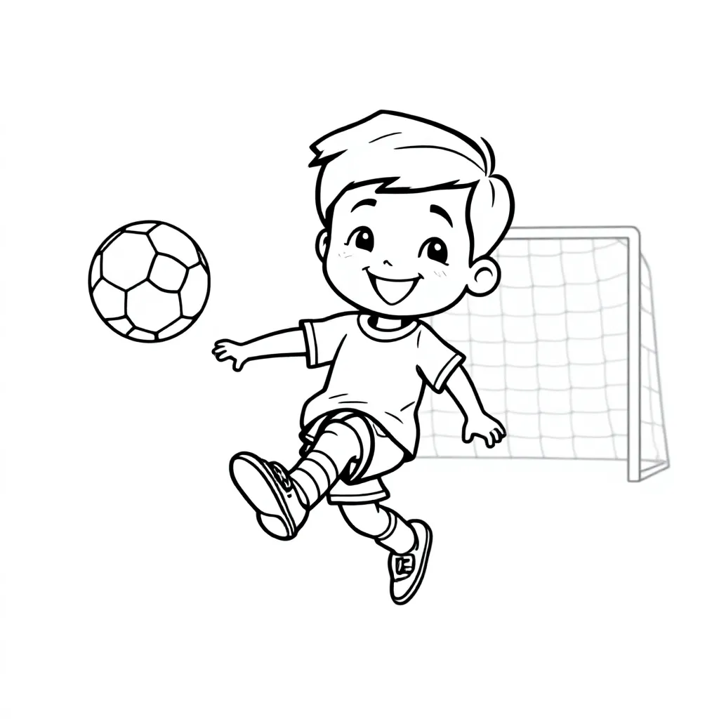 Feuille de coloriage Football gratuit Feuille de coloriage pour Enfants