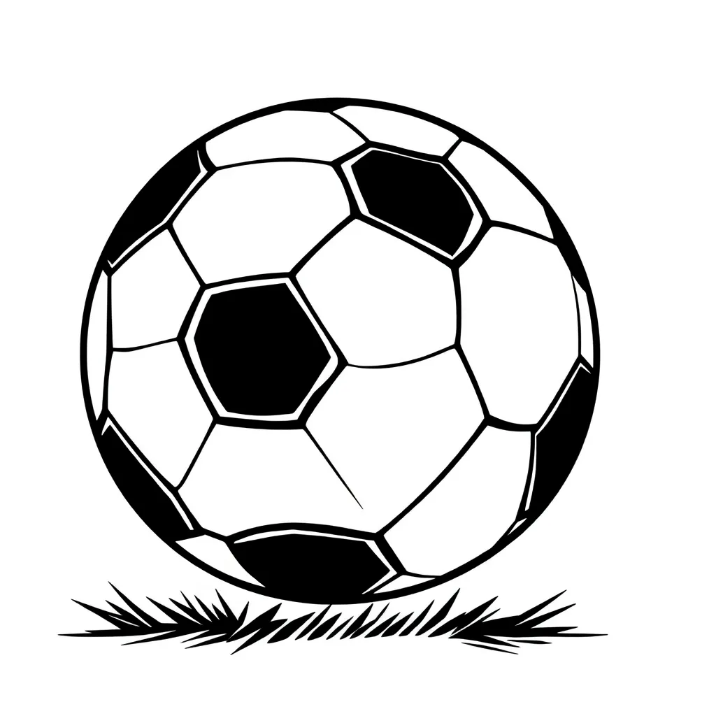 Voetbal Speler Sportief Creatief Kinderen coloring page for children