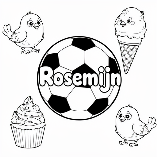 voetbal vogel vogel vogel cupcake ijs kleurplaat voor kinderen