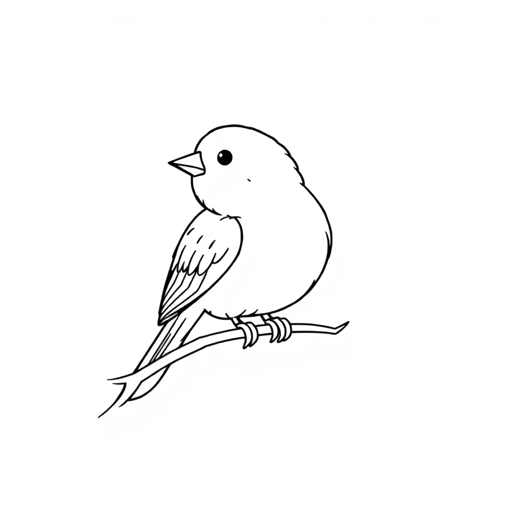 Vogel Natuur Wilde Dieren Veren coloring page for children