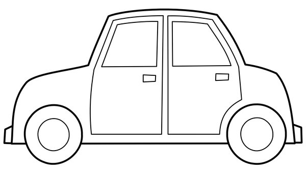Voiture Simple coloring page for children