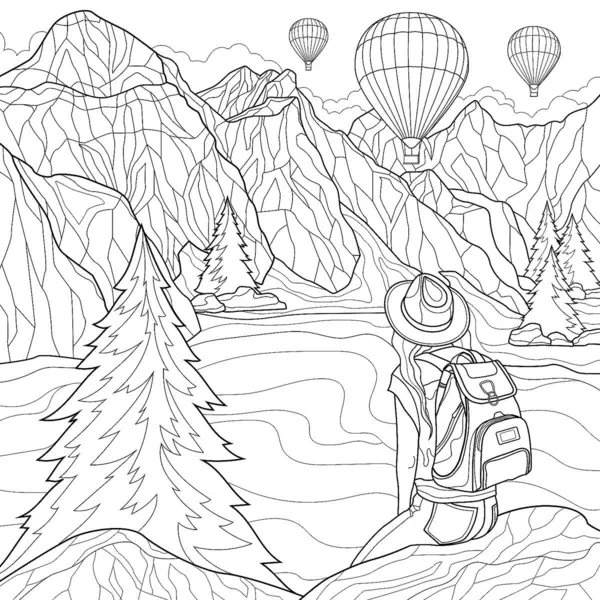 Adult Mountain Coloring Pages