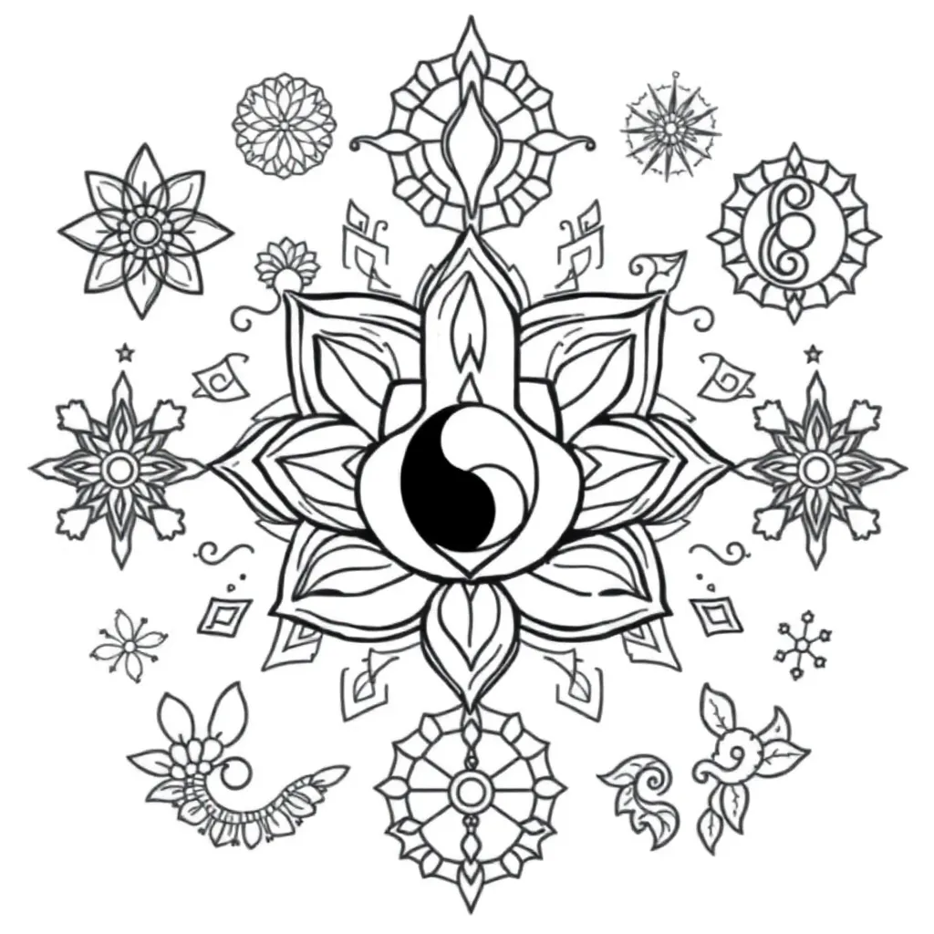 Volwassenen Mandala Ontspanning Creatief Kunst coloring page for children