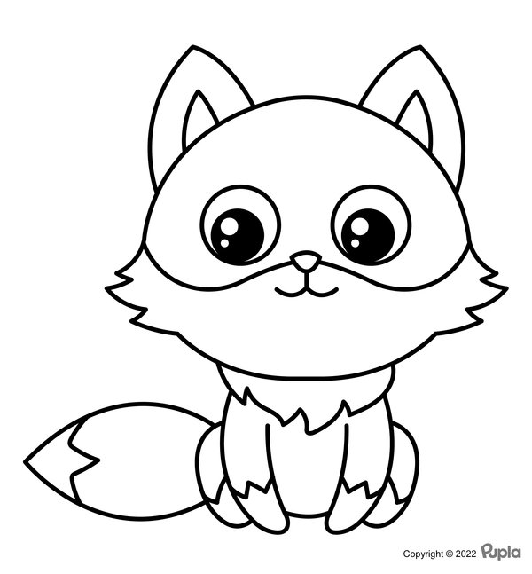 Vos Makkelijk Schattig coloring page for children